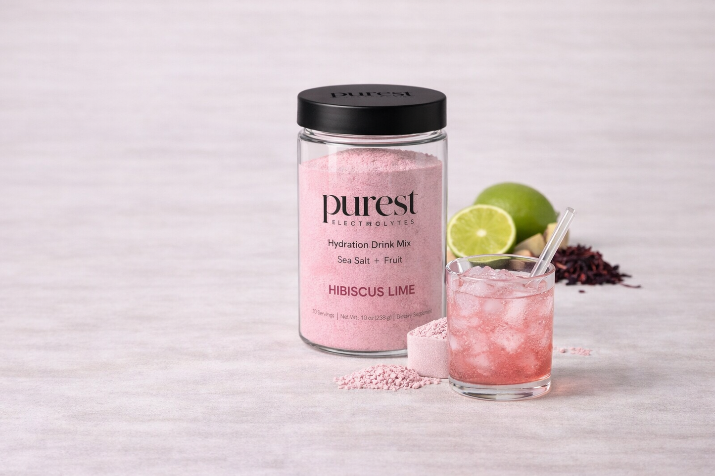 10 Servings Hibiscus Lime