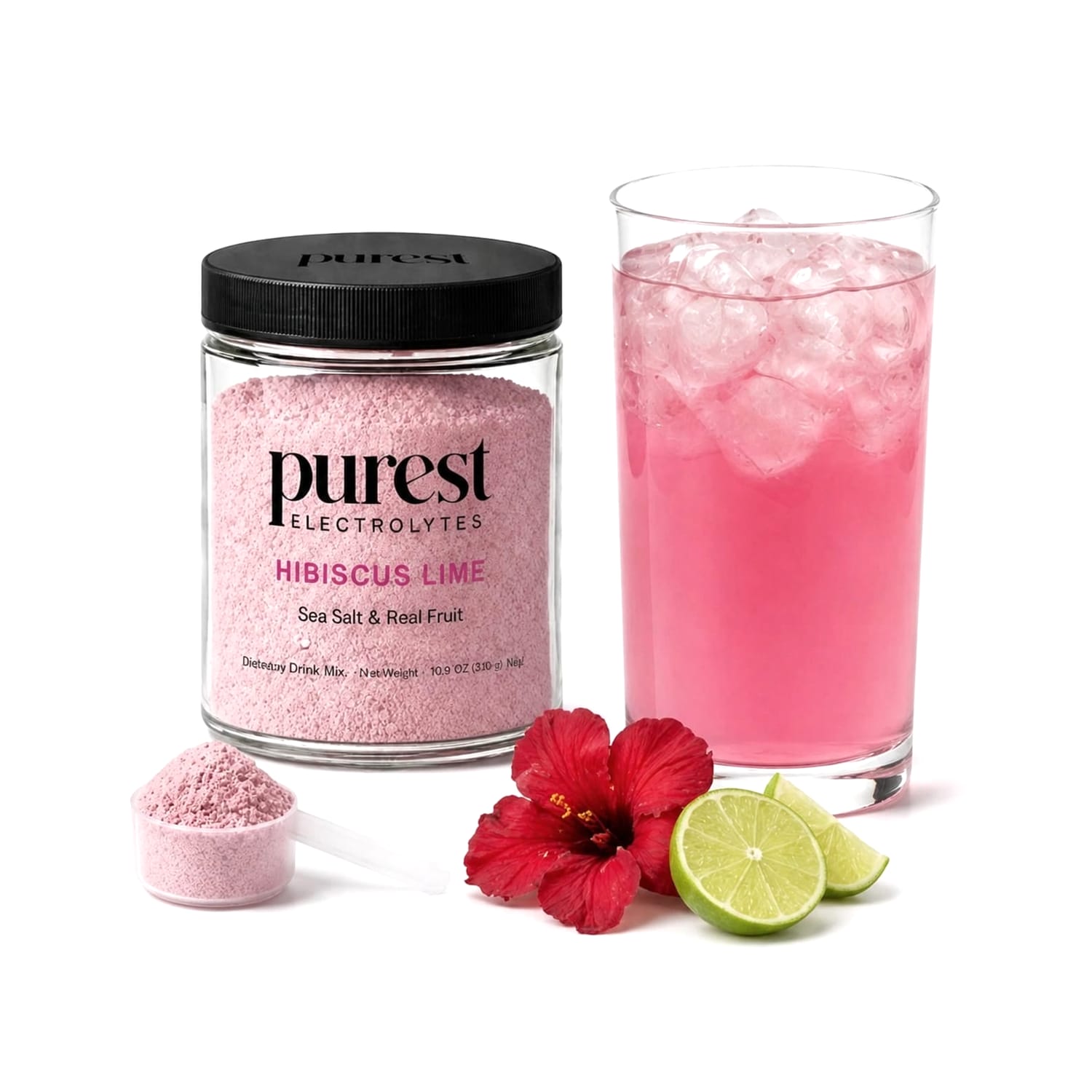 10 Servings Hibiscus Lime