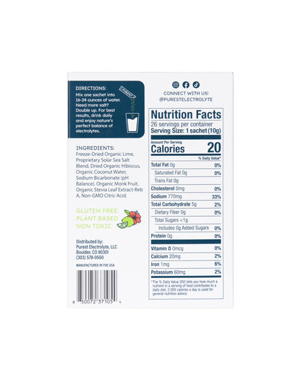 10 Servings Hibiscus Lime
