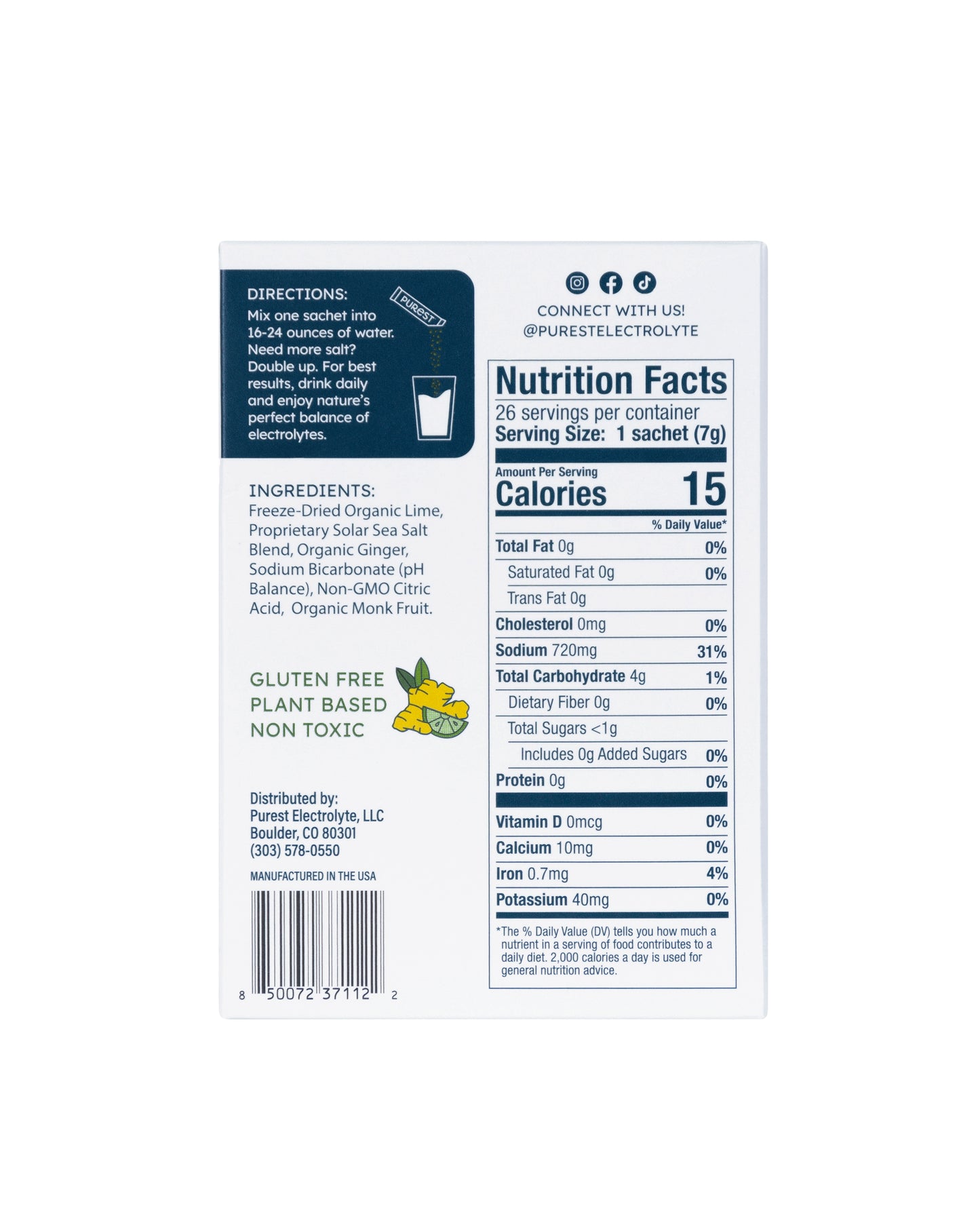 10 Servings Ginger Lime
